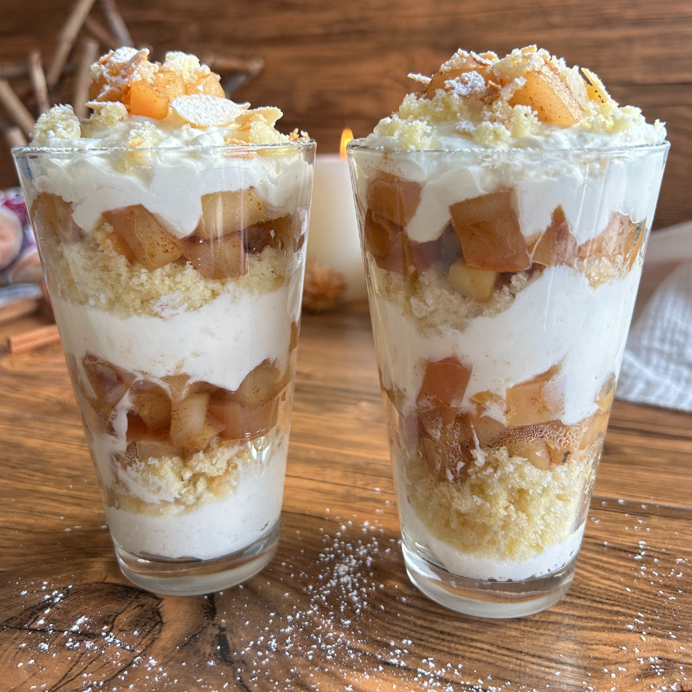 Apfel-Cumble Schichtdessert - Schnitzer