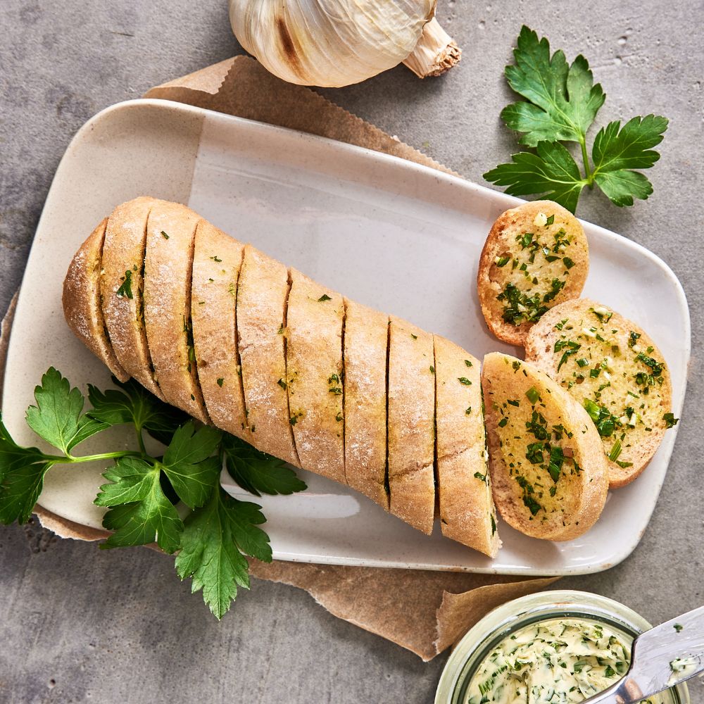 Knoblauchbaguette - Schnitzer