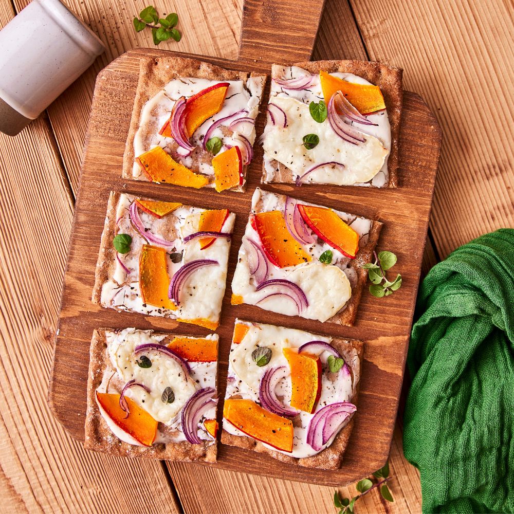 Kürbis Flammkuchen