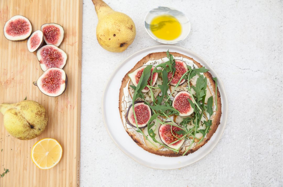 Pizza mit Ziegenfrischkäse - Schnitzer