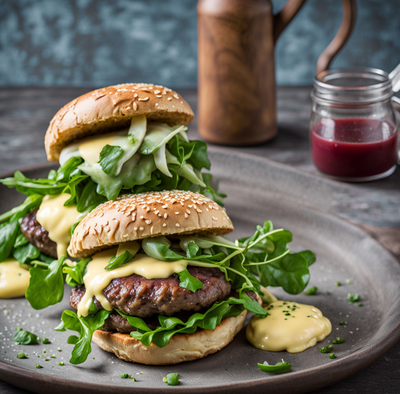 2. Platz Rezeptwettbewerb: Burger mit Spargel, Bärlauch und Feldsalat von Yvonne