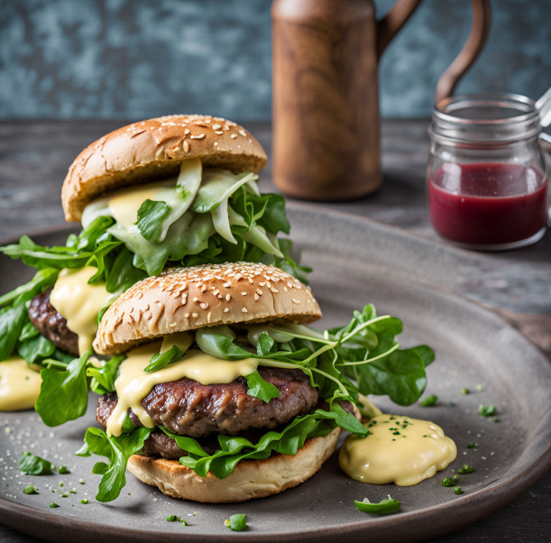 2. Platz Rezeptwettbewerb: Burger mit Spargel, Bärlauch und Feldsalat von Yvonne - Schnitzer